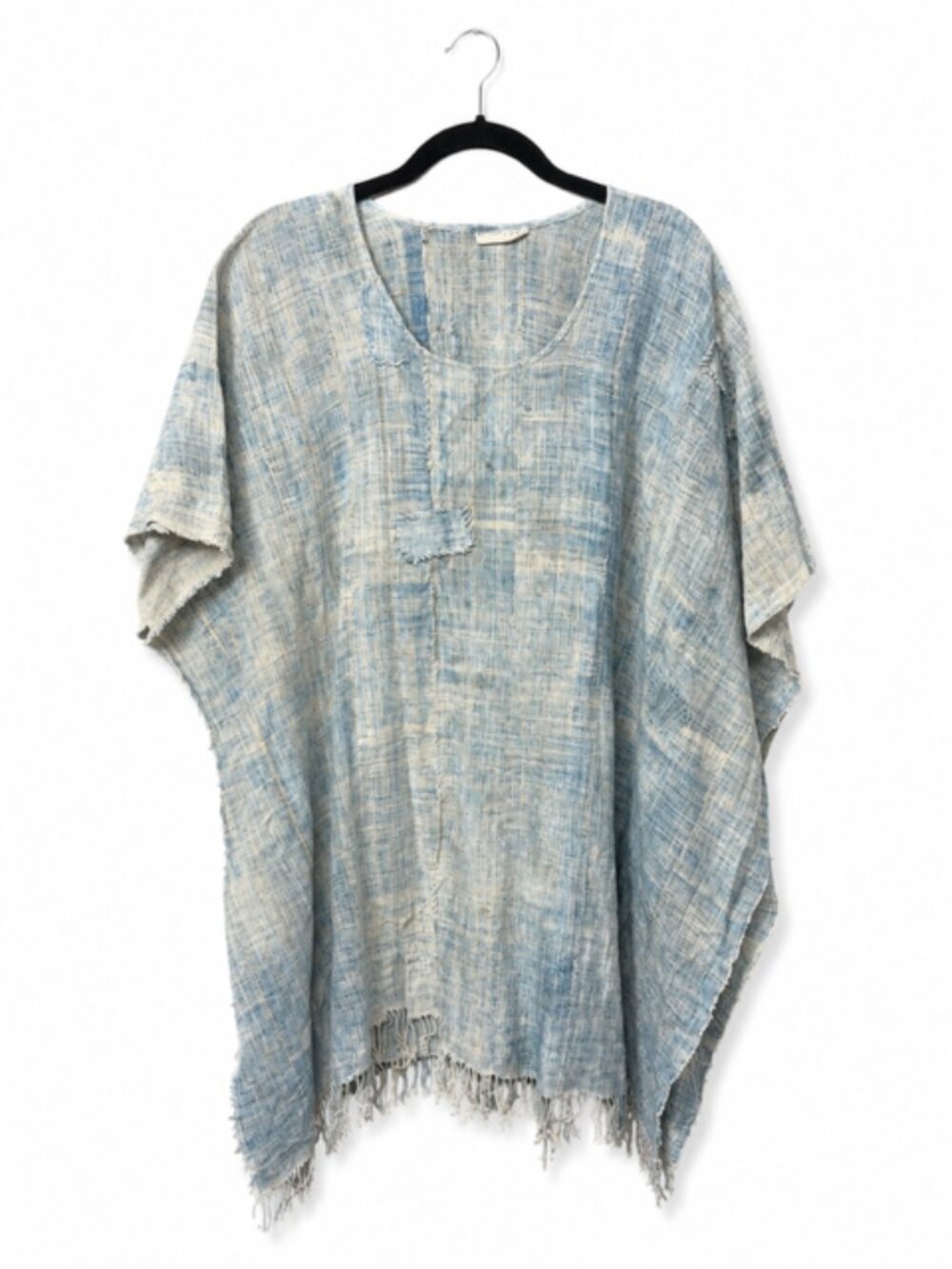 Mallory et Cie Round Top Texas Handwoven Artisan Dyed Indigo Tunic One Size